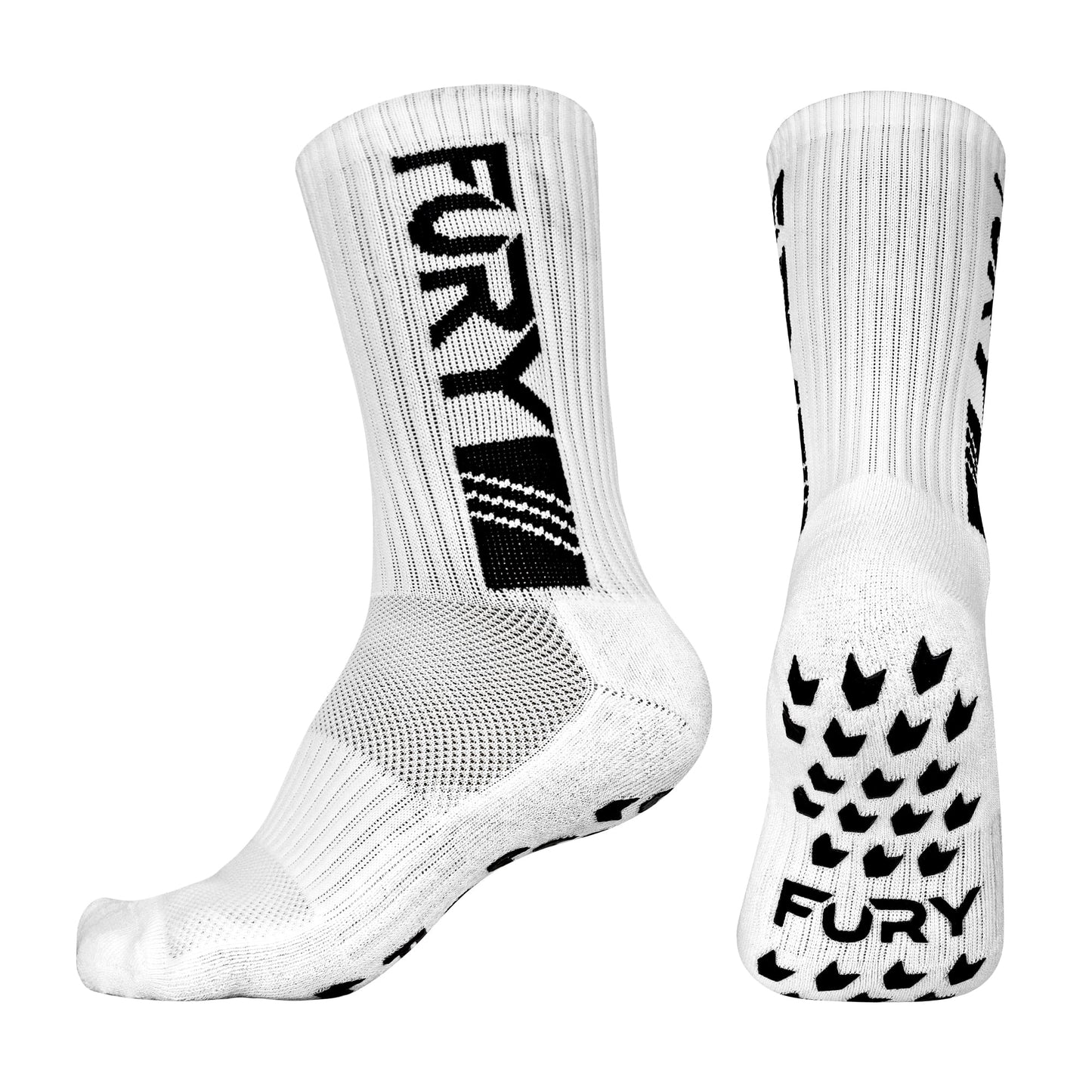 Fury Grip Socks White