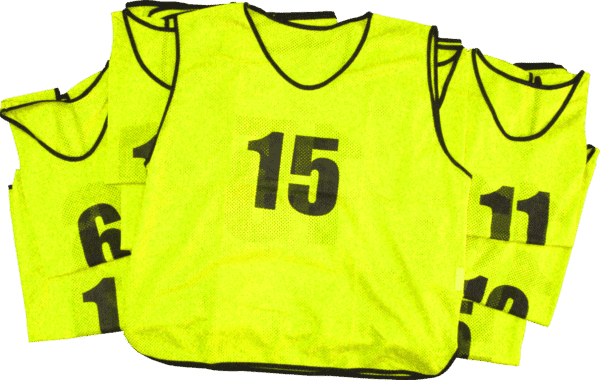 Numbered Training Bibs – Neon
