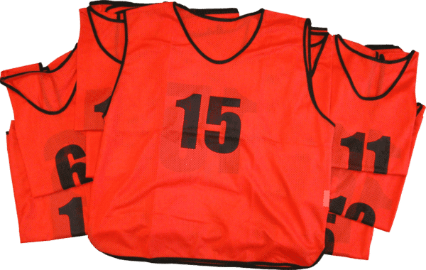 Numbered Training Bibs – Red