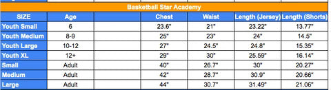 Basketball Academy Uniform
