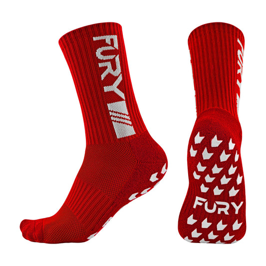 Fury Grip Socks Red